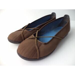 CLARKS CHOCOLATE BROWN FINE SUEDE LEATHER BALLET FLATS SHOE SZ 7M